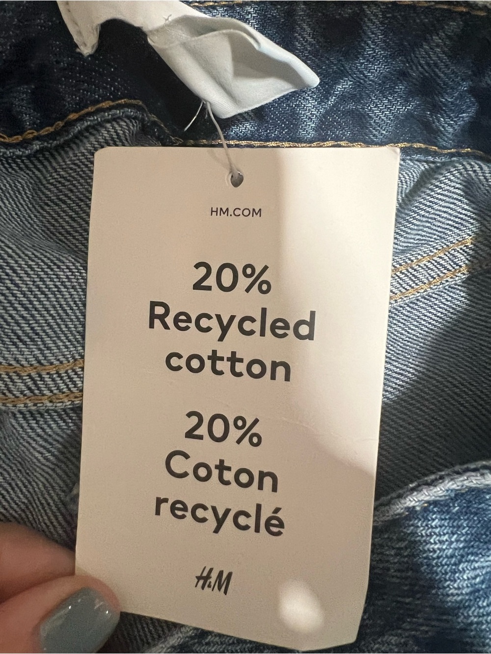 H&M Women's Wide-Leg Jeans in Mid Blue - Picture 5 of 9